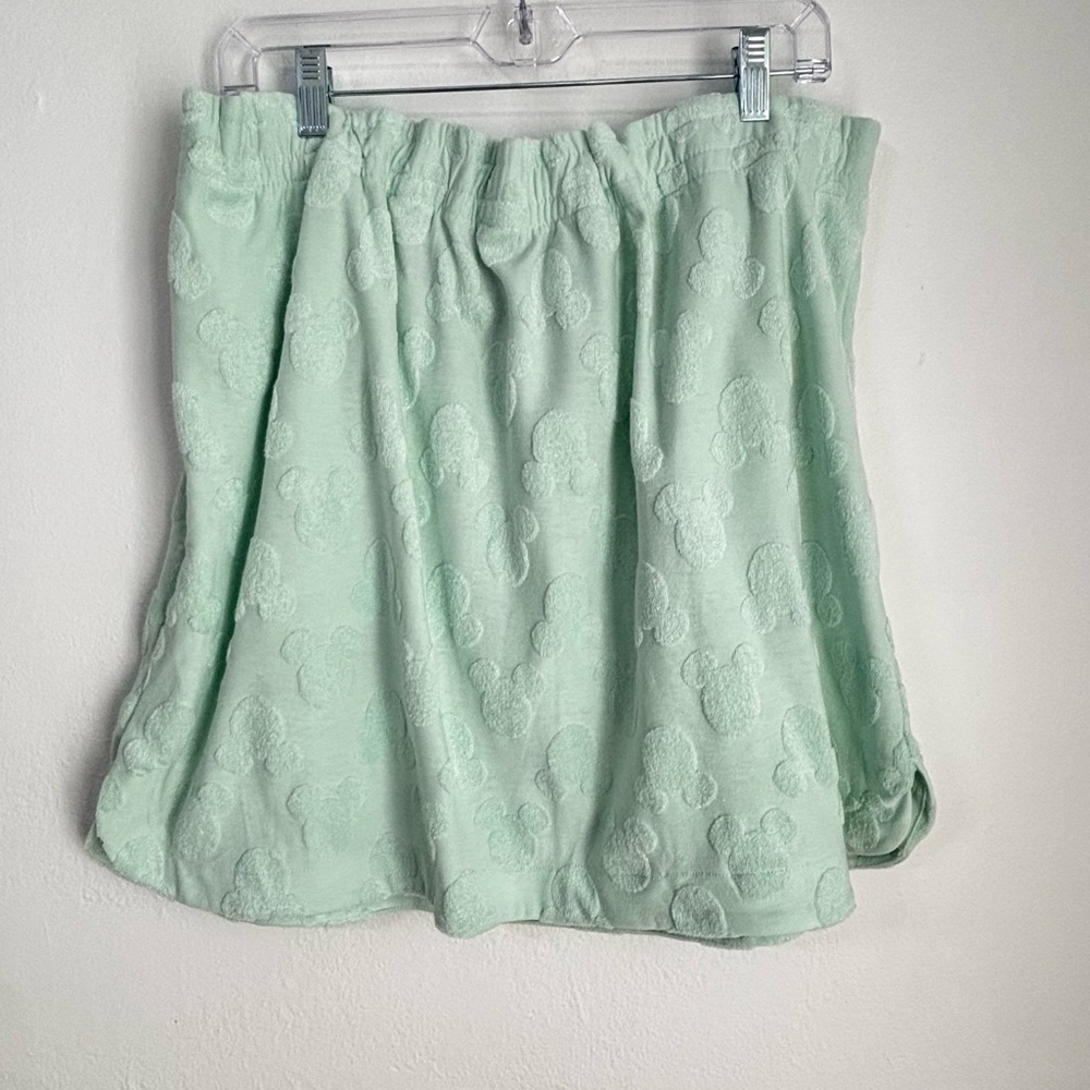 NWT‎ Disney Mint Green Skirt XL Dimensional Mickey Mouse Print Athleisure Resort